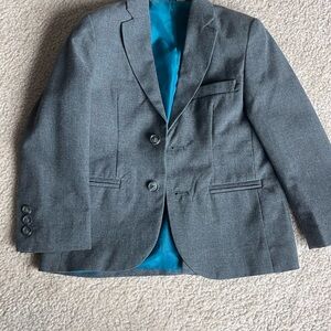 Cat & Jack Gray Boys' Blazer with Teal Lining
